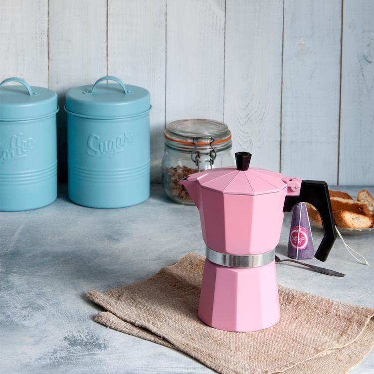 ﻿Classic Espresso Coffee Pot Pink ﻿Rex London